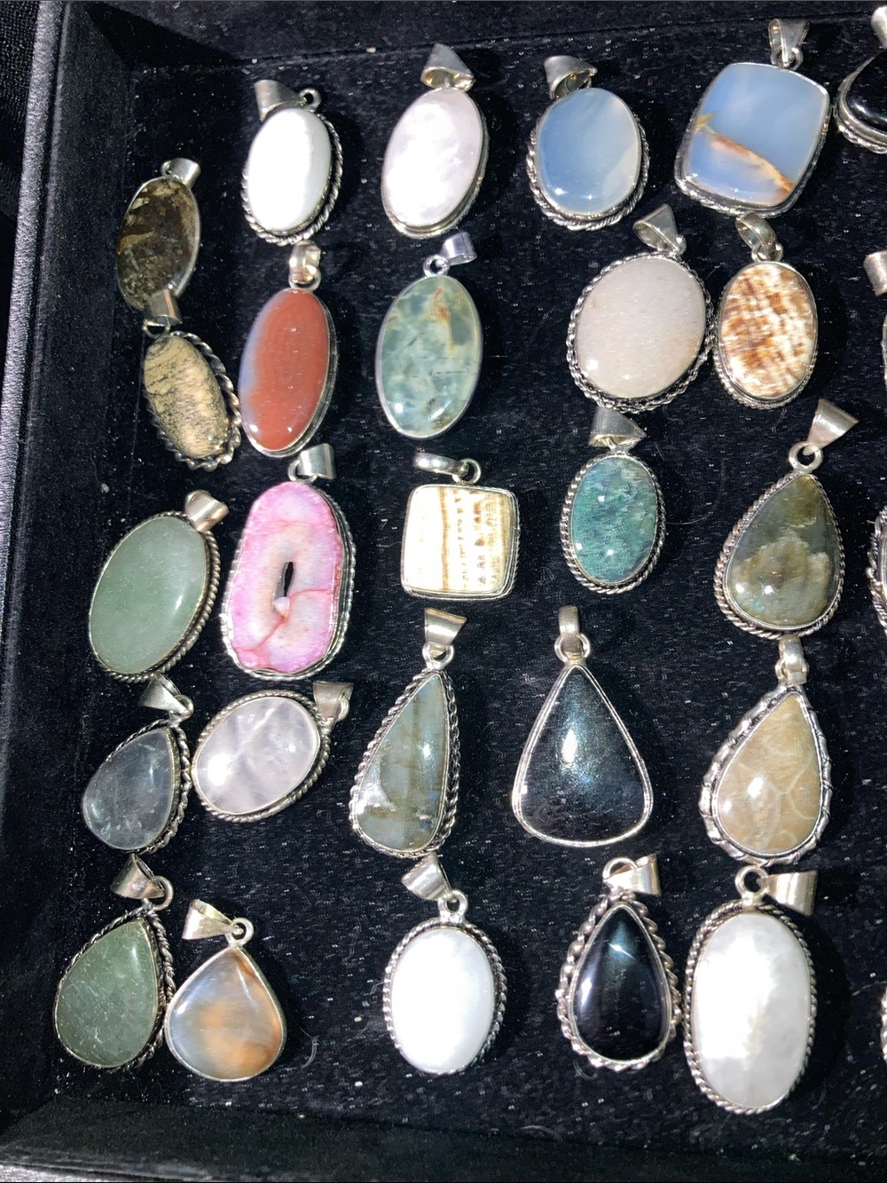 Randomly picked Gemstone Pendant stamped 925 or (pick one) - Picture 3 of 8